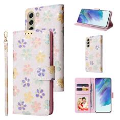 UEEBAI Capa carteira para Samsung Galaxy S22 5G, capa de telefone de couro PU com suporte e bloqueio de RFID, capa flip com compartimentos para cartões, alça de pulso, padrão gravado, fecho magnético,