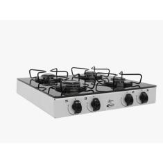Cooktop Sobrepor Mesa De Vidro 4 Bocas - Clarice - Branco
