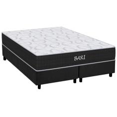 Cama Box Queen: Colchão Espuma D45 Orthoflex Bari + Base Crc Suede Gray(158X198)