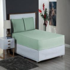 Jogo de Lençol 3 Peças Para Cama Queen 180 Fios Percal - DH Enxovais, 