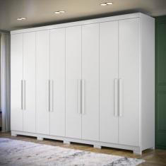 Guarda-roupa 8 Portas 4 Gavetas Master New com Pés - Santos Andirá