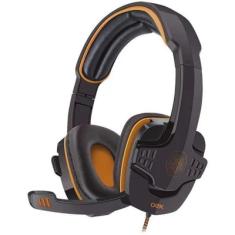 Headset Gamer Oex Target, Virtual Surround 7.1, Preto E Laranja - HS203