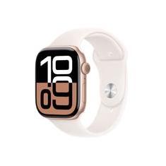 Apple Watch Series 10 GPS, Caixa Cor de Ouro Rosa de Alumínio de 46 mm, Pulseira Esportiva Blush-Clara, Tamanho P/M - MWWT3AM/A