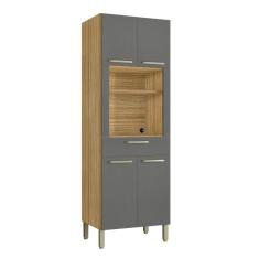 Armário de Cozinha para Microondas Guelph Freijó Gris