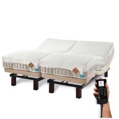 Colchão De Látex Articulado Bege 28cm Medida King 193x203cm Opcionais Sem Opcionais