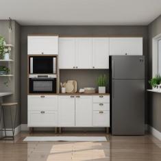 Cozinha Completa Americana 4 Peças com 4 Gavetas Portas Provençais - G