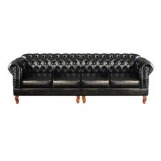 Sofá Dom Pedro Chesterfield 4 Lugares Modulado Vintage Retrô - Bella D