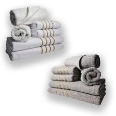 Jogo De Toalhas 12pcs - 4 Banhos 4 Rosto 4 Tapetes Br+cz