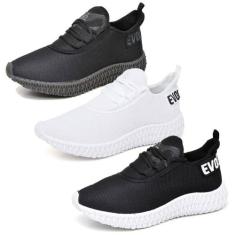 Tênis Esportivo Academia Feminino Colmeia- 3 Pares Preto - Evoltenn, P