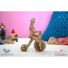 Policial ciclista - quebra cabeças puzzle 3d - darama