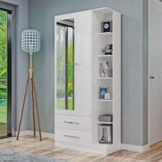 Guarda Roupa Solteiro 1 Espelho 2 Portas 2 Gavetas e Prateleiras Moju