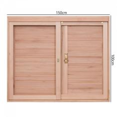 Janela com Caixilhos de Correr Pra Vidros Inteiros e Veneziana de Abrir 2 Folhas