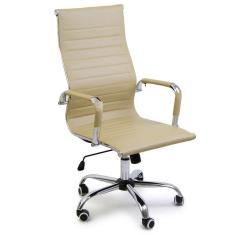 Cadeira De Escritório Esteirinha Giratória Ergonômica Alta Bege