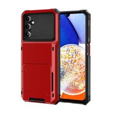 SORAKA Capa para Samsung Galaxy A14 5G com porta-cartões Capa para carteira Samsung Galaxy A14 4G Capa PC TPU 2 em 1 de camada dupla Capa à prova de choque com capacidade para 5 cartões