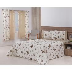 Jogo Lençol 4 Peças Cama Viúva 1,88Mx1,28Mx30Cm 100% Algodão