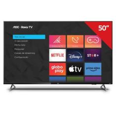 Smart TV 50 50U6125/78G Roku UHD 4K AOC, Preto, Bivolt