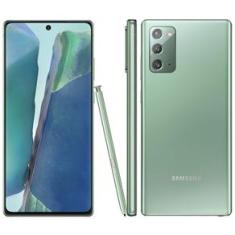 Smartphone Samsung Galaxy Note20 Verde 256GB, 8GB RAM, Tela Infinita de 6.7”, Câmera Tripla, Caneta S-Pen, Android 10 e Processador Octa-Core