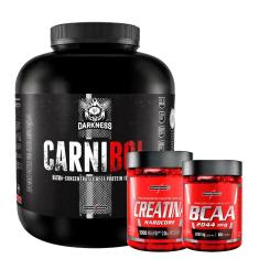 Suplemento em Po Combo Carnibol Proteina da Carne Isolado Hidrolisado + Creatina Hardcore + Bcaa-Unissex