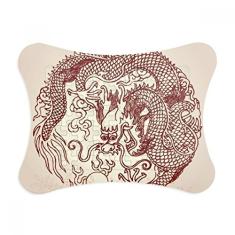 Moldura de quebra-cabeça de dragão chinês com círculo de animais para decoração de imagem