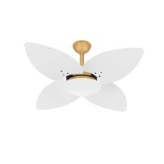 Ventilador Teto Winds Dourado Potente Sala 4 Pás Ventax 110V