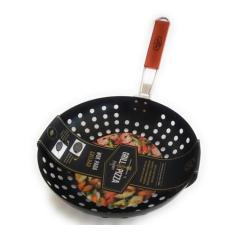 Panela Wok Para Grelhar Na Churrasqueira Com Cabo Prana