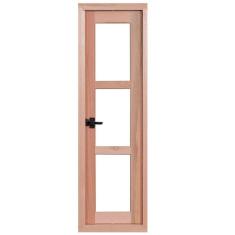 Janela de Madeira Maxim-Ar 120x30cm Pivotante Caixilho 9,4cm EWK JP63 Rondosul Marroml