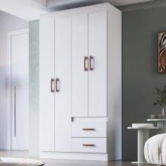 Guarda Roupa Solteiro 4 Portas 2 Gavetas Rosário Doripel