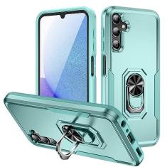 Kainevy Capa para Samsung A25 Capa magnética resistente com anel de suporte para homens meninos capa preta legal capa para celular Samsung Galaxy A25 5G de grau militar camada dupla à prova de choque