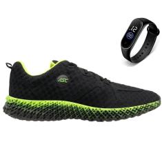 Tenis Masculino Academia Esporte Leve Caminhada ASC Conforto Dia a Dia + Relógio-Masculino