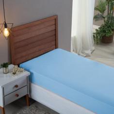 Lençol Cama Solteiro 100% Algodão com Elástico Percal 300 Fios Hotel P