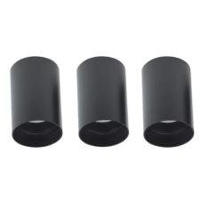 Kit 3 Spot Sobrepor Redondo Preto Mr16 Gu10 Para Corredor - Acende A L