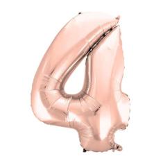 Balão Metalizado Número Rose Gold - 70cm - Extra Festas, 4