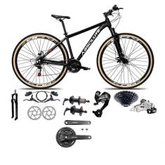 Bicicleta Aro 29 Absolute Nero 5 Câmbios 27v Shimano Altus Freios Hidráulicos Pneu Com Faixa - Preto Tam.23