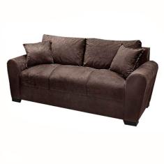 Sofá 3 Lugares Super Macio Fortaleza Finezzi Chocolate