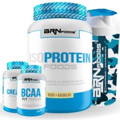 Kit IsoProtein Foods 900g + Creatine Foods 100% 300g + BCAA 100g Tange
