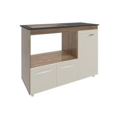 Balcão Armário Gabinete De Cozinha Para Fogão Cooktop 4 Bocas E Forno 