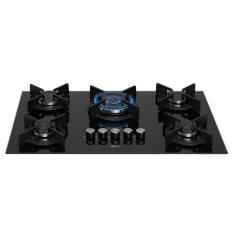 Cooktop 5 Bocas Fischer TC Infinity Mesa Vidro - Preto