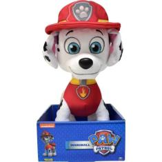 Pelúcia Patrulha Canina Marshall 30CM - Sunny Brinquedos, Branco e Ver