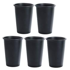 KIT 5 COPOS DE TERERÉ ALUMÍNIO PRETO 350ML NOSSO TERERÊ