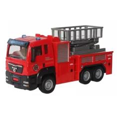 Caminhão Truck Bombeiro Esteira Retrátil 1:55 Polibrinq