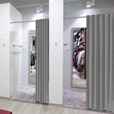Cortina Cinza Para Provador De Roupas 100% Privacidade 1,50x2,00