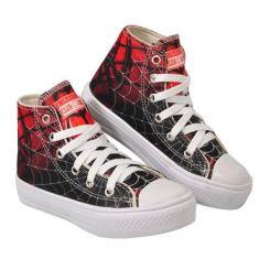 Tênis Botinha Infantil Personagens Cano Alto Menino Club Magia Aranha/