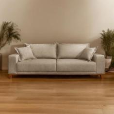 Sofá Fixo 3 Lugares Luxo 220 Cm Argos - Castellar Móbile