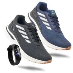 Tênis Masculino Para Academia Caminhada Esportivo Confortável Kit Comb