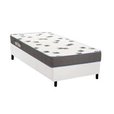 Cama Box Solteiro: Colchão Espuma D33 Ortobom Light Saúde + Base Crc Courano White(88X188)