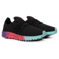 Tênis Com Cadarço Lig Shoes, Roxo, Azul1, 35