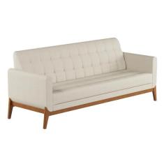 Sofá 3 Lugares Brooks Linho Areia 200 cm - Mobly