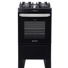 Fogão 4 Bocas Atlas Agile UP Glass Com Mesa De Vidro E Acendimento Aut