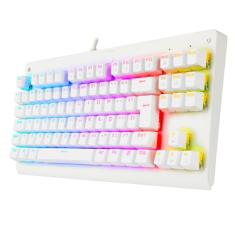 Teclado Mecânico Redragon Dark Avenger Rgb Lunar White Switch Azul K568W-RGB