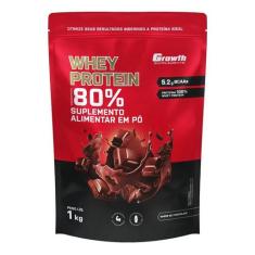 Whey Protein Concentrado 1kg Growth Supplements Sabor Chocolate